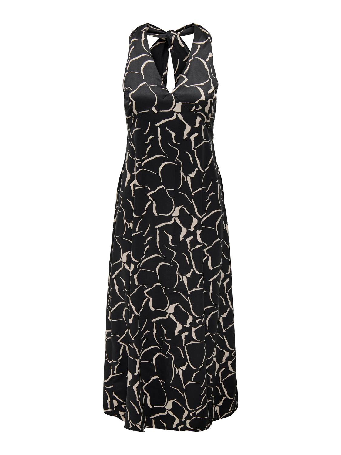 ONLY Maxi kjole med v-hals  -Black - 15318885