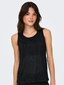 ONLY Loose Fit Round Neck Tank-Top -Black - 15318941