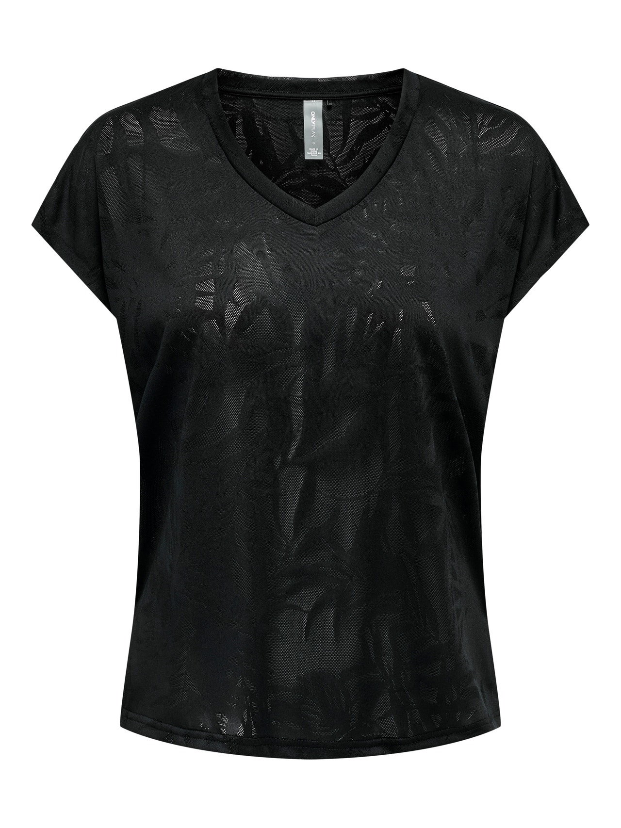 ONLY Loose fit V-hals Flaggermusermer T-skjorte -Black - 15318944