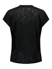 ONLY T-shirt med falgermusærmer -Black - 15318944