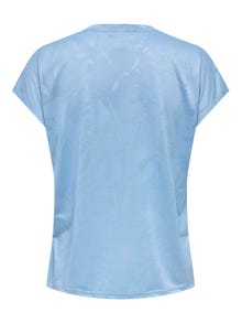 ONLY T-shirt med falgermusærmer -Blissful Blue - 15318944