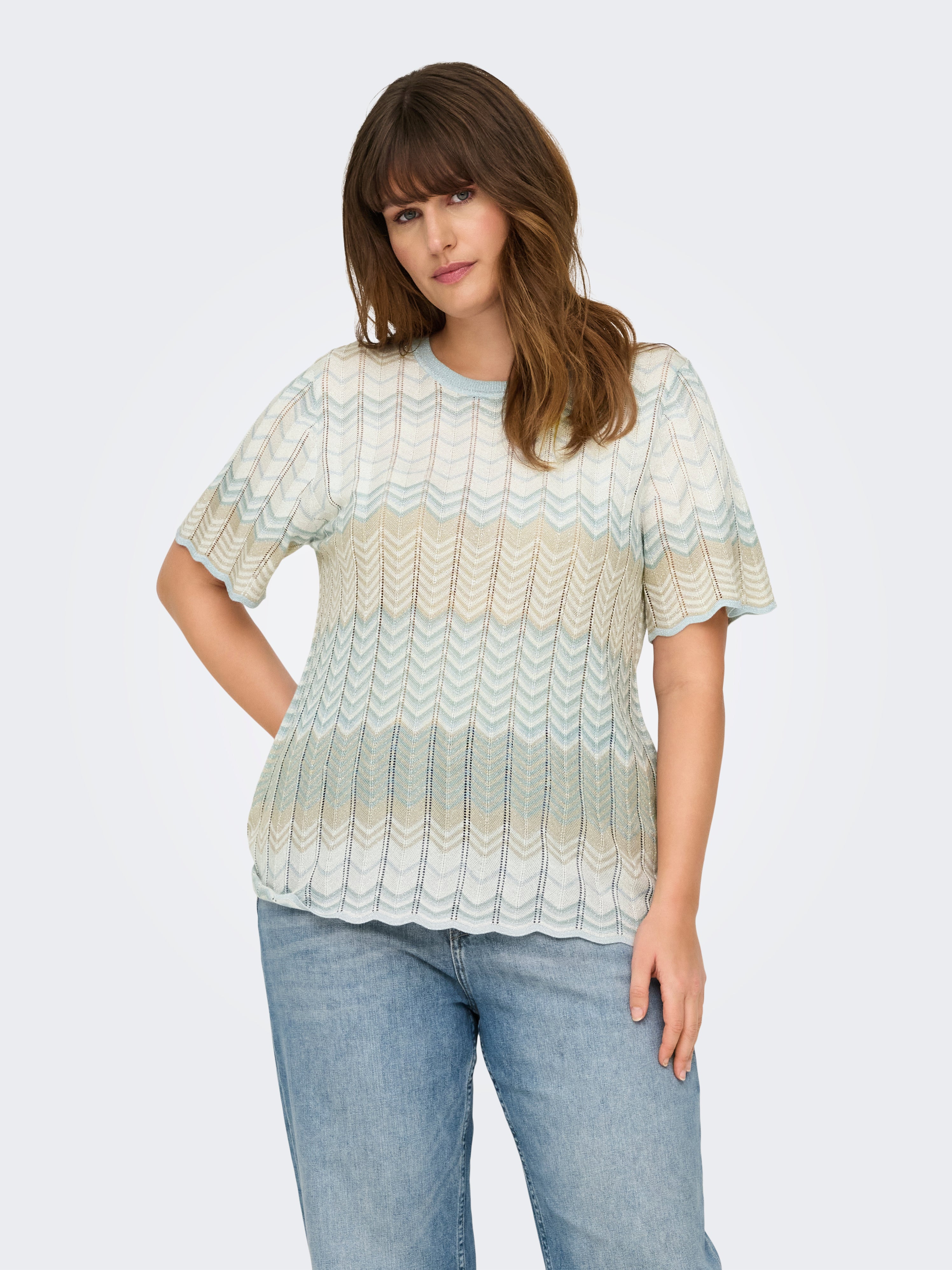 Caralvira Gestricktes Oberteil