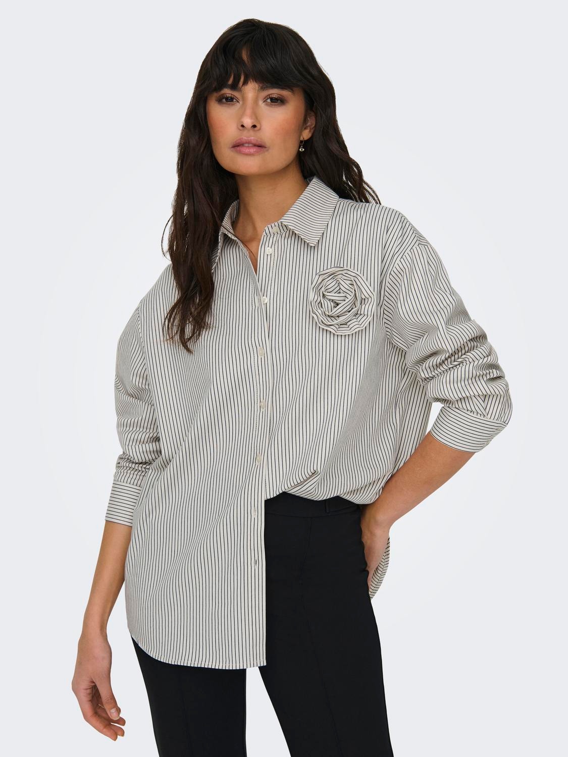 ONLY Shirt with rose detail -Moonbeam - 15319038