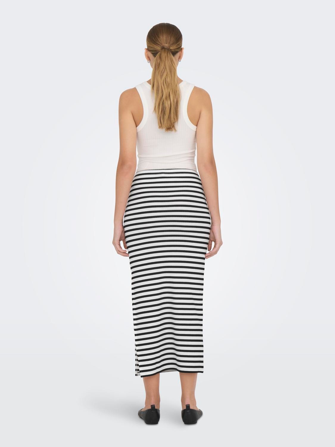 ONLY Midi skirt with slits -Cloud Dancer - 15319074
