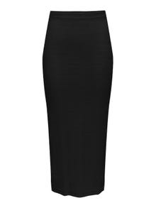 ONLY Midi skirt with slits -Black - 15319074