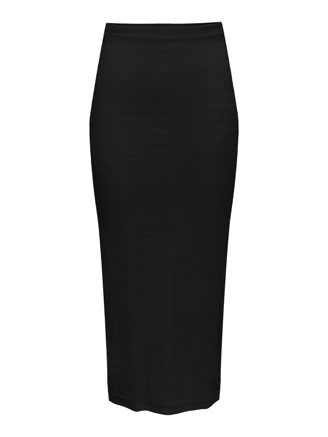 ONLY Midi skirt with slits -Black - 15319074