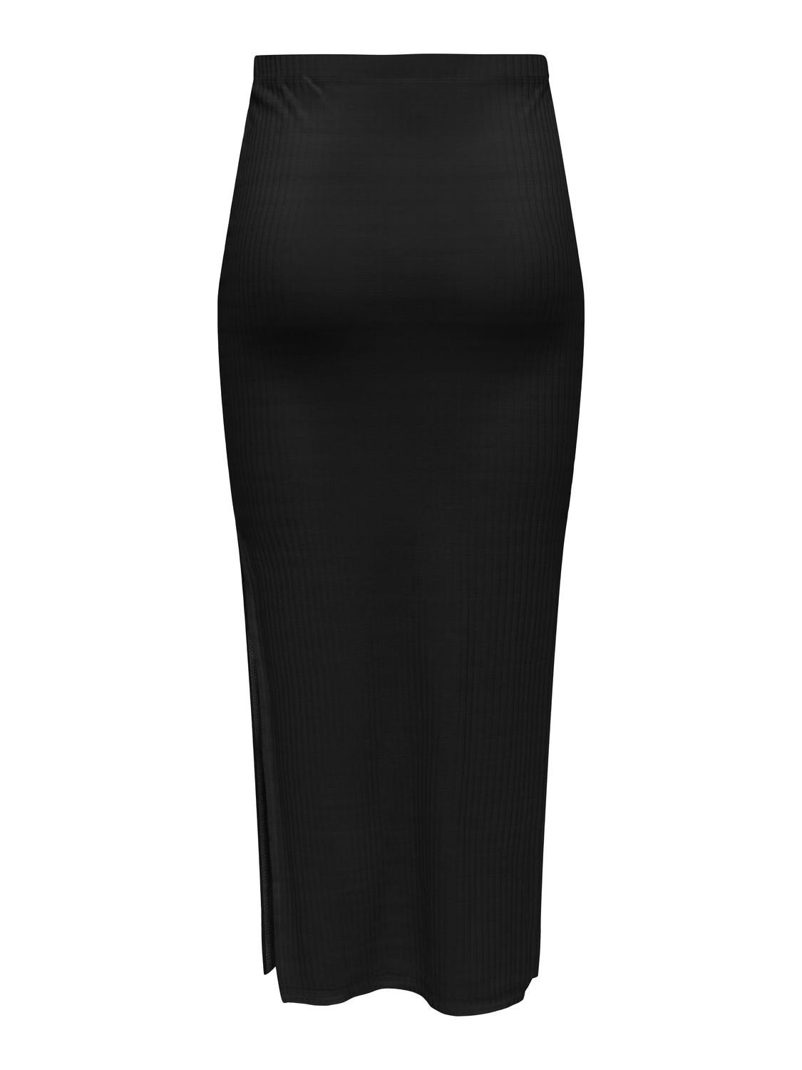 ONLY Midi skirt with slits -Black - 15319074