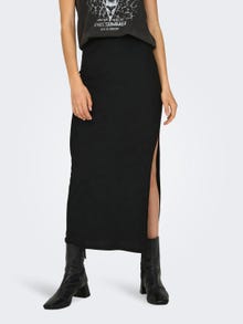 ONLY Midi nederdel med slids -Black - 15319074