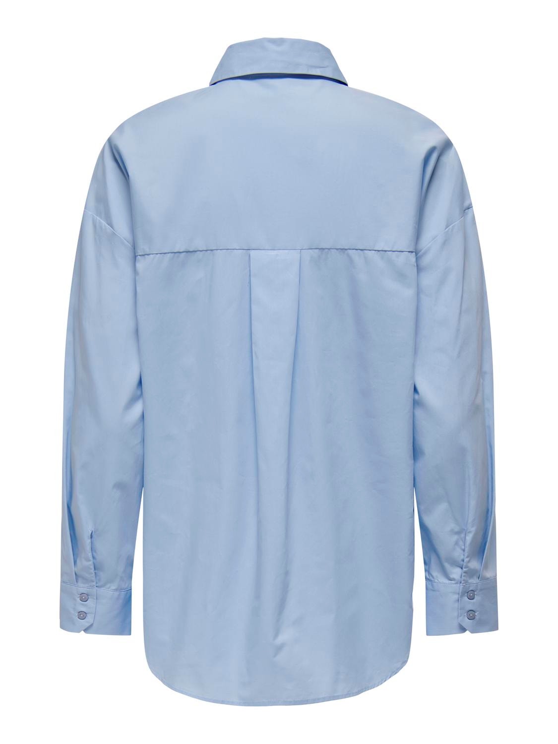 ONLY Normal geschnitten Hemdkragen Hemd -Bel Air Blue - 15319136