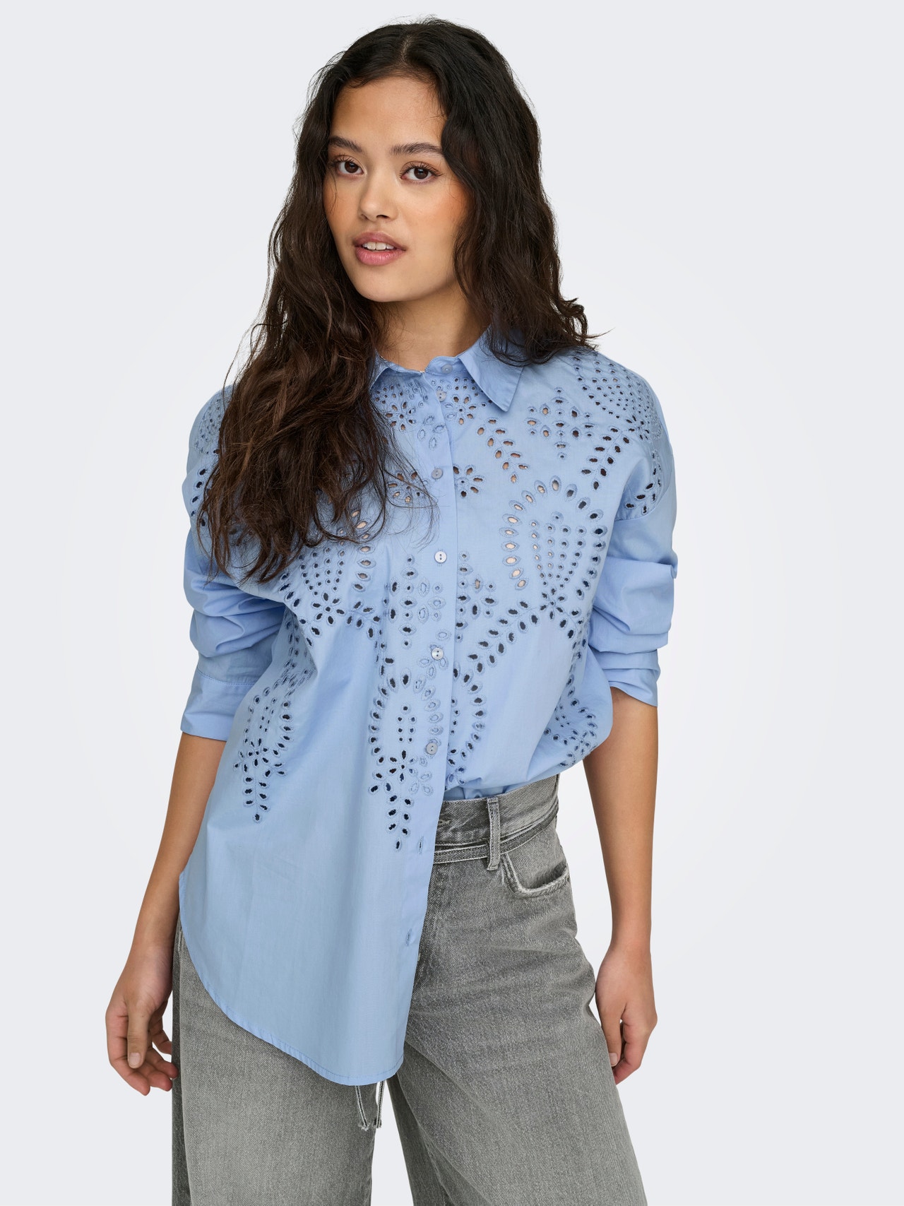 ONLY Regular fit Overhemd kraag Overhemd -Bel Air Blue - 15319136