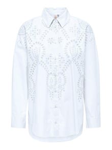 ONLY Normal geschnitten Hemdkragen Hemd -Bright White - 15319136