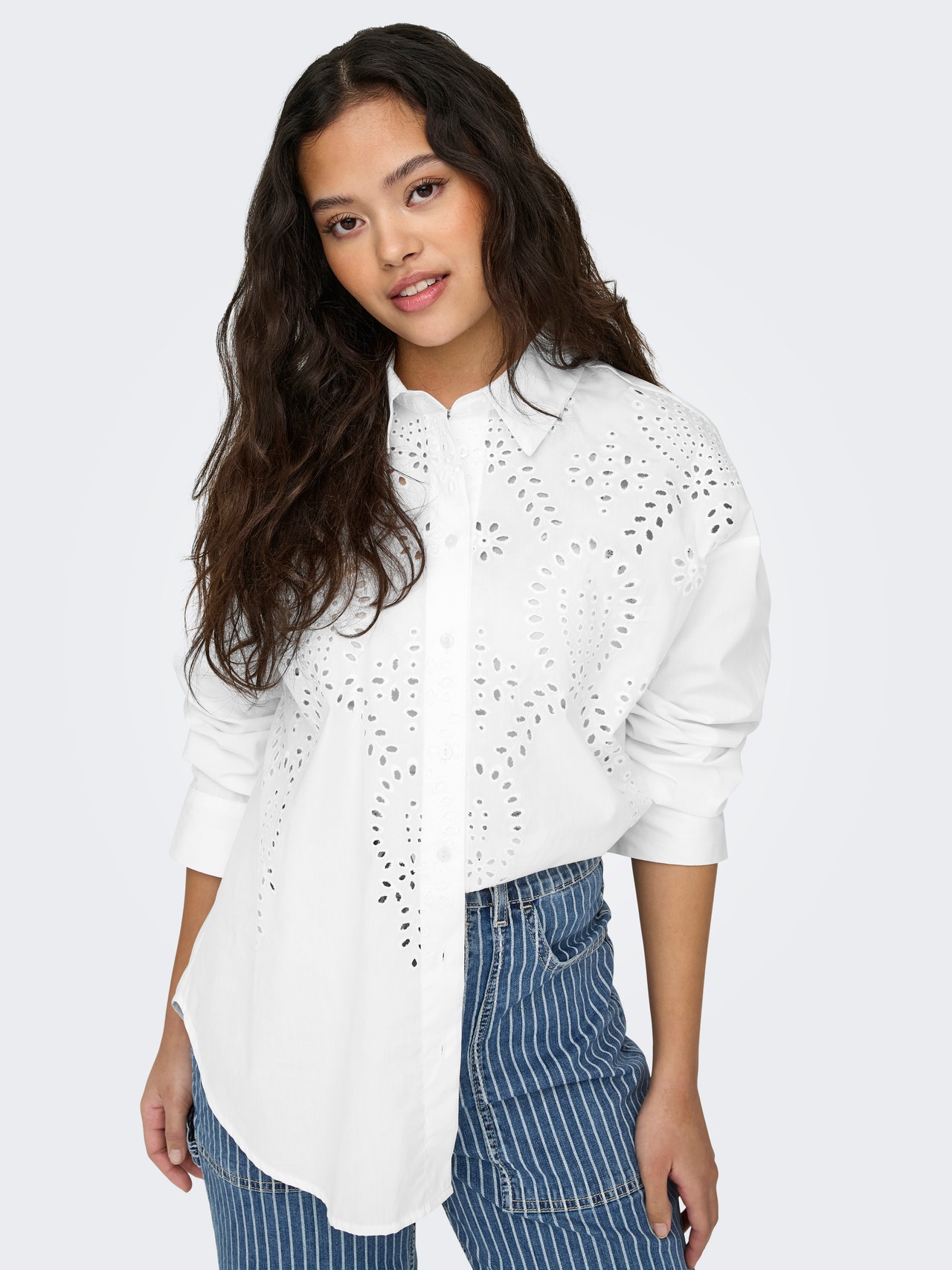 ONLY Regular fit Overhemd kraag Overhemd -Bright White - 15319136