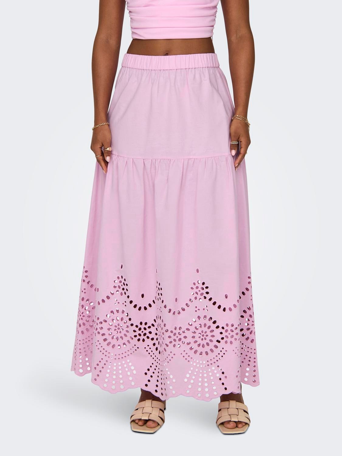 ONLY Maxi skirt with embrodery anglaise -Pirouette - 15319141