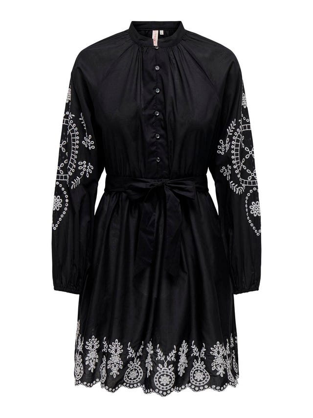 ONLY Mini dress with broderie anglaise - 15319190