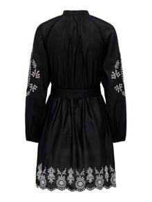 ONLY Regular Fit China Collar Short dress -Black - 15319190