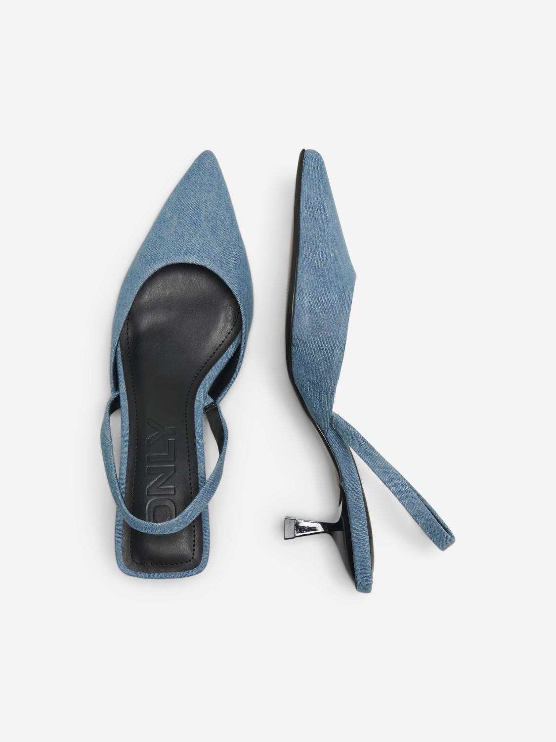 ONLY spitz zulaufend Schuhe mit Absatz -Light Blue Denim - 15319261