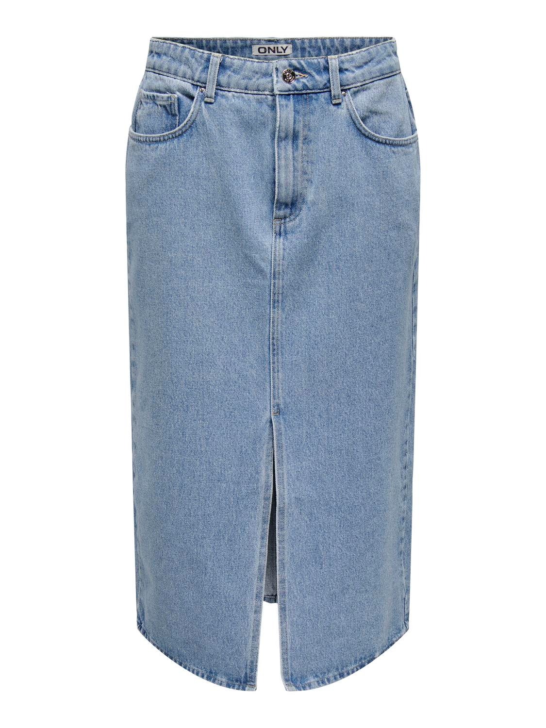 ONLY Midi-rok -Light Blue Denim - 15319268