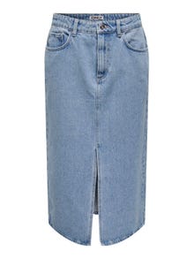 ONLY Midi denim skirt -Light Blue Denim - 15319268