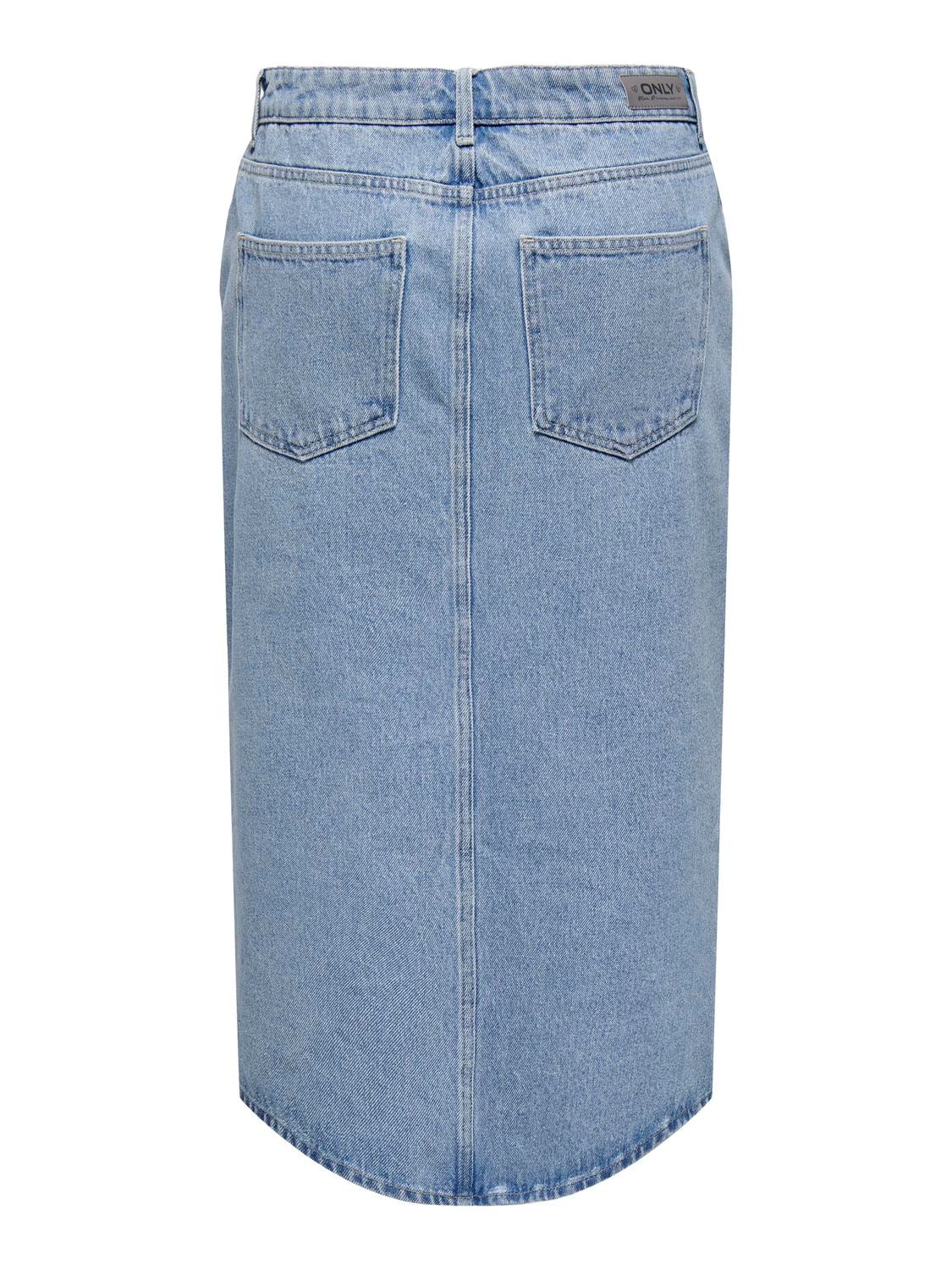 ONLY Midi-rok -Light Blue Denim - 15319268