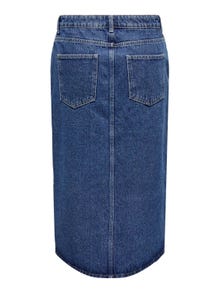 ONLY Midi denim skirt with slit -Medium Blue Denim - 15319268