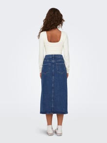 ONLY Midi-rok -Medium Blue Denim - 15319268