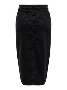 ONLY Midi denim skirt -Washed Black - 15319268