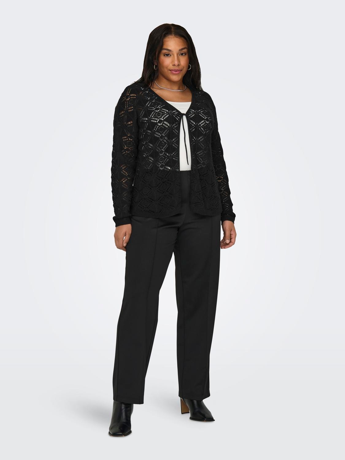 ONLY Curvy knitted cardigan -Black - 15319284