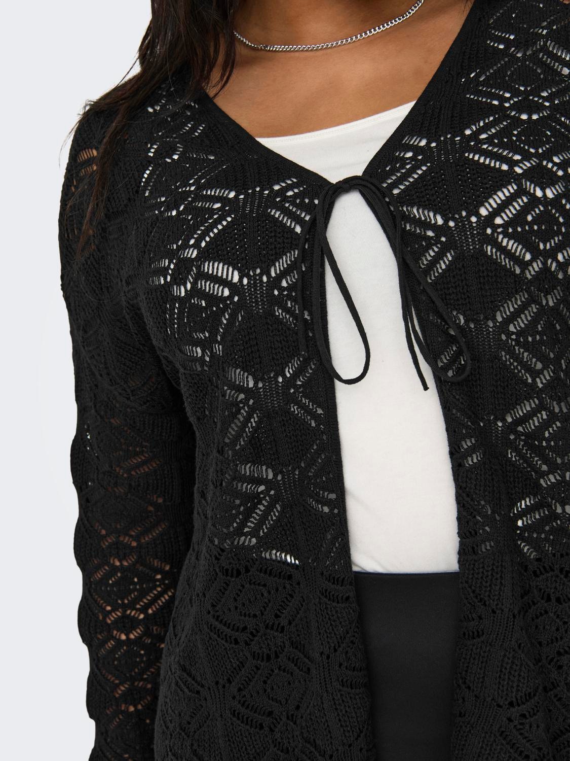 ONLY Curvy knitted cardigan -Black - 15319284