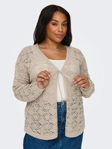 ONLY Curvy knitted cardigan -Beige - 15319284