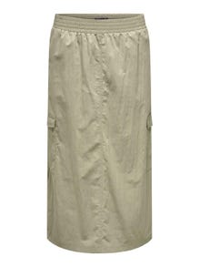 ONLY High waist Curve Long skirt -Silver Sage - 15319338