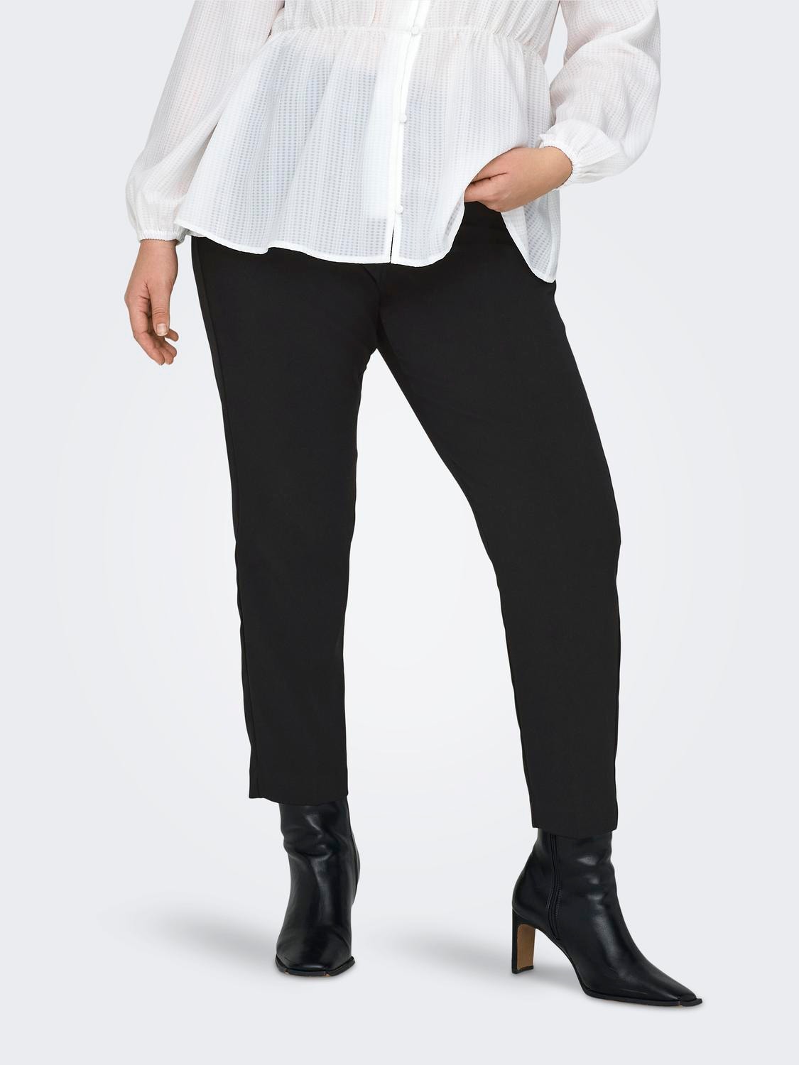 ONLY Pantalons Regular Fit Taille haute Curve -Black - 15319349