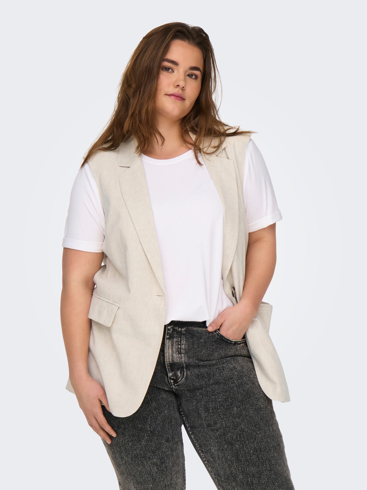 ONLY Gilet formali Curve -Moonbeam - 15319367