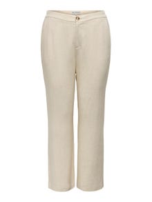 ONLY Straight Fit Mid waist Curve Trousers -Moonbeam - 15319370