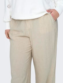 ONLY Pantalons Straight Fit Taille moyenne Curve -Moonbeam - 15319370