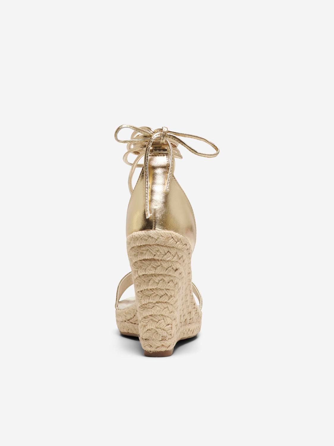 ONLY offene Spitze Schuhe mit Absatz -Gold Colour - 15319386