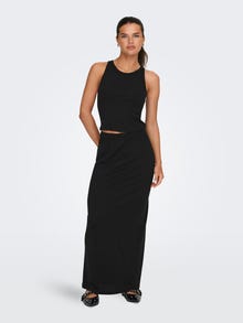 ONLY Cropped Fit One Shoulder Tank-Top -Black - 15319477