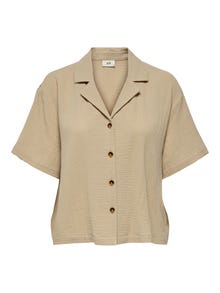 ONLY Loose Fit Resort collar Dropped shoulders Shirt -Irish Cream - 15319565