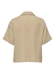 ONLY Camisas Corte loose Cuello cubano Hombros caídos -Irish Cream - 15319565