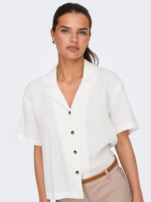 ONLY Loose Fit Resort collar Dropped shoulders Shirt -Cloud Dancer - 15319565