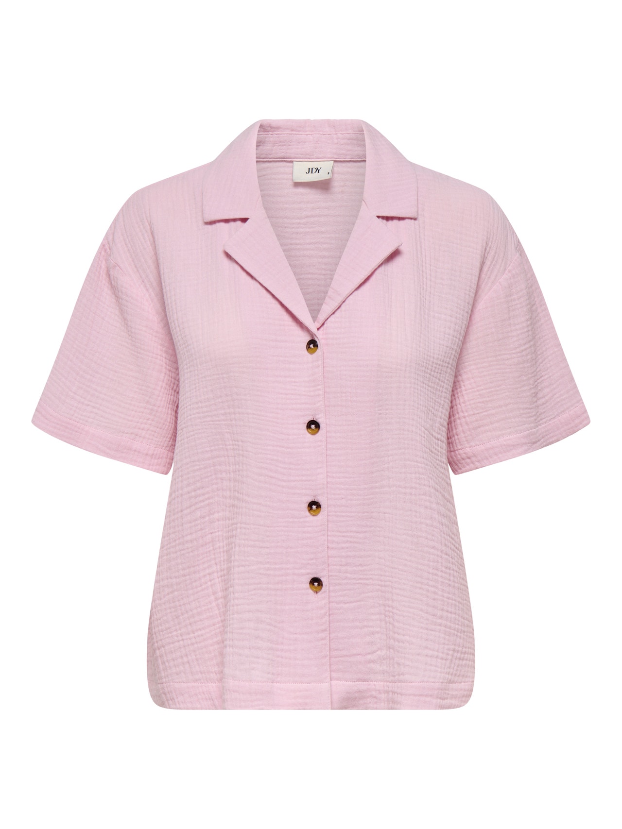 ONLY Locker geschnitten Resort Kragen Tief angesetzte Schulter Hemd -Parfait Pink - 15319565