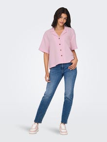 ONLY Loose Fit Resort collar Dropped shoulders Shirt -Parfait Pink - 15319565