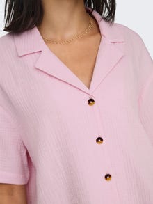 ONLY Loose Fit Resort collar Dropped shoulders Shirt -Parfait Pink - 15319565