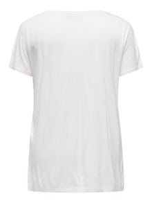 ONLY Curvy printet t-shirt -Cloud Dancer - 15319623