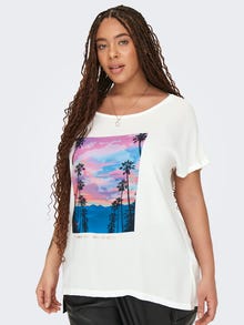 ONLY Camisetas Corte regular Cuello redondo -Cloud Dancer - 15319623