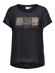 ONLY Normal geschnitten Rundhals T-Shirt -Black - 15319623