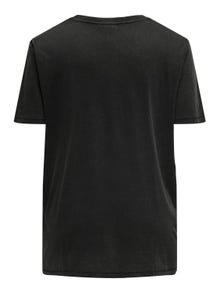 ONLY Curvy o-neck t-shirt -Black - 15319626
