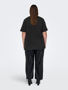 ONLY Curvy o-hals t-shirt -Black - 15319626
