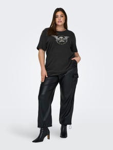 ONLY Boxy Fit O-hals T-skjorte -Black - 15319626