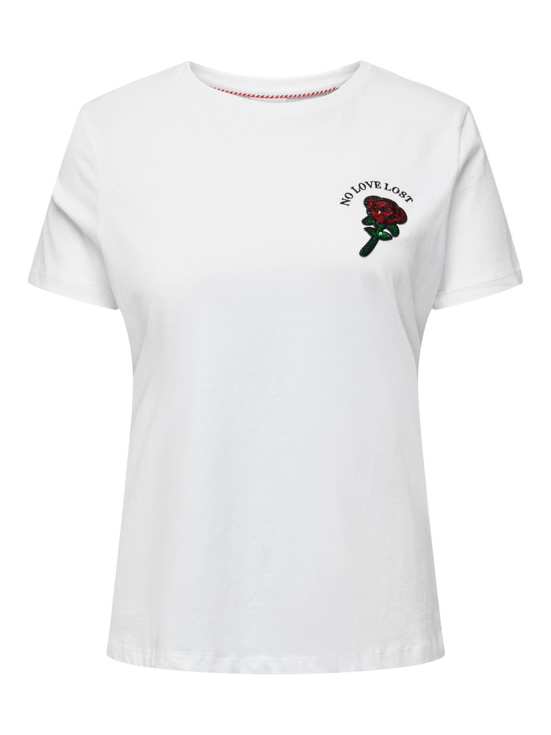 ONLY Curvy o-hals t-shirt -Bright White - 15319628