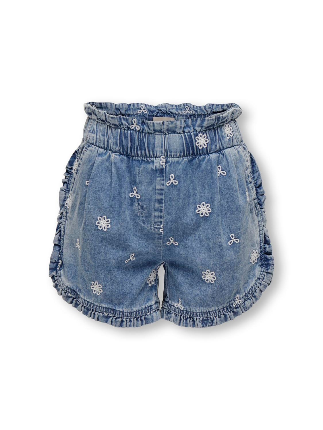 ONLY Comfort Fit Shorts -Medium Blue Denim - 15319643